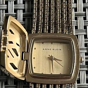 Anne Klein Gold-Tone Square Face Watch